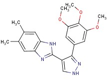 5,6-dimethyl-2-[3-(3,4,5-trimethoxyphenyl)-1H-pyrazol-4-yl]-1H-benzimidazole