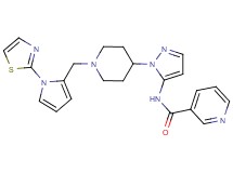 N-[1-(1-{[1-(1,3-thiazol-2-yl)-1H-pyrrol-2-yl]methyl}-4-piperidinyl)-1H-pyrazol-5-yl]nicotinamide