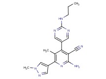 2-amino-5-methyl-6-(1-methyl-1H-pyrazol-4-yl)-4-[2-(propylamino)pyrimidin-5-yl]nicotinonitrile