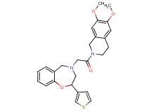 4-[2-(6,7-dimethoxy-3,4-dihydro-2(1H)-isoquinolinyl)-2-oxoethyl]-2-(3-thienyl)-2,3,4,5-tetrahydro-1,4-benzoxazepine