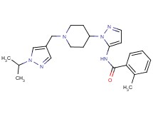 N-(1-{1-[(1-isopropyl-1H-pyrazol-4-yl)methyl]-4-piperidinyl}-1H-pyrazol-5-yl)-2-methylbenzamide