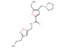 5-ethyl-N-[(3-propylisoxazol-5-yl)methyl]-4-(pyrrolidin-1-ylmethyl)-2-furamide