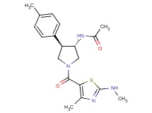 N-[(3S*,4R*)-1-{[4-methyl-2-(methylamino)-1,3-thiazol-5-yl]carbonyl}-4-(4-methylphenyl)-3-pyrrolidinyl]acetamide