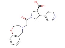(3S*,4R*)-1-(2,3-dihydro-1,4-benzoxazepin-4(5H)-ylacetyl)-4-pyridin-4-ylpyrrolidine-3-carboxylic acid