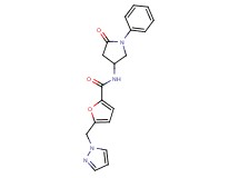 N-(5-oxo-1-phenyl-3-pyrrolidinyl)-5-(1H-pyrazol-1-ylmethyl)-2-furamide