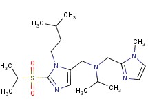 N-{[2-(isopropylsulfonyl)-1-(3-methylbutyl)-1H-imidazol-5-yl]methyl}-N-[(1-methyl-1H-imidazol-2-yl)methyl]-2-propanamine