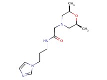 2-[rel-(2R,6S)-2,6-dimethyl-4-morpholinyl]-N-[3-(1H-imidazol-1-yl)propyl]acetamide bis(trifluoroacetate)
