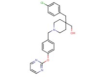 {4-(4-chlorobenzyl)-1-[4-(2-pyrimidinyloxy)benzyl]-4-piperidinyl}methanol