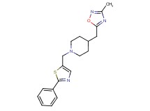 4-[(3-methyl-1,2,4-oxadiazol-5-yl)methyl]-1-[(2-phenyl-1,3-thiazol-5-yl)methyl]piperidine