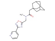 2-(1-adamantyl)-N-methyl-N-[(3-pyridin-3-yl-1,2,4-oxadiazol-5-yl)methyl]acetamide