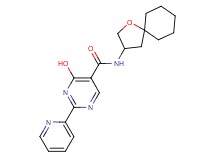 4-hydroxy-N-1-oxaspiro[4.5]dec-3-yl-2-pyridin-2-ylpyrimidine-5-carboxamide