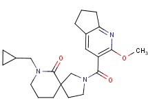 7-(cyclopropylmethyl)-2-[(2-methoxy-6,7-dihydro-5H-cyclopenta[b]pyridin-3-yl)carbonyl]-2,7-diazaspiro[4.5]decan-6-one