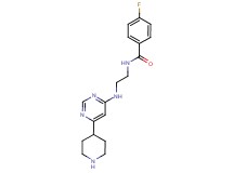 4-fluoro-N-{2-[(6-piperidin-4-ylpyrimidin-4-yl)amino]ethyl}benzamide