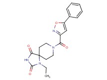 1-ethyl-8-[(5-phenyl-3-isoxazolyl)carbonyl]-1,3,8-triazaspiro[4.5]decane-2,4-dione
