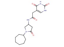 N-(1-cycloheptyl-5-oxopyrrolidin-3-yl)-2-(2,4-dioxo-1,2,3,4-tetrahydropyrimidin-5-yl)acetamide