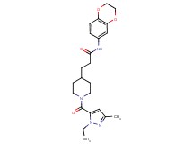 N-(2,3-dihydro-1,4-benzodioxin-6-yl)-3-{1-[(1-ethyl-3-methyl-1H-pyrazol-5-yl)carbonyl]-4-piperidinyl}propanamide
