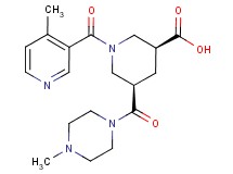 (3S*,5R*)-5-[(4-methyl-1-piperazinyl)carbonyl]-1-[(4-methyl-3-pyridinyl)carbonyl]-3-piperidinecarboxylic acid