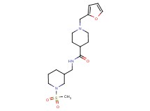 1-(2-furylmethyl)-N-{[1-(methylsulfonyl)-3-piperidinyl]methyl}-4-piperidinecarboxamide