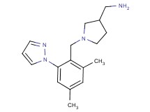 ({1-[2,4-dimethyl-6-(1H-pyrazol-1-yl)benzyl]pyrrolidin-3-yl}methyl)amine