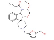 N-[(2R*,3R*)-1'-{[5-(hydroxymethyl)-2-furyl]methyl}-2-(2-methoxyethoxy)-2,3-dihydrospiro[indene-1,4'-piperidin]-3-yl]propanamide