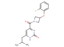 4-{[3-(2-fluorophenoxy)azetidin-1-yl]carbonyl}-6-isobutylpyrimidin-2(1H)-one
