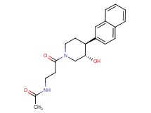 N-{3-[(3S*,4S*)-3-hydroxy-4-(2-naphthyl)piperidin-1-yl]-3-oxopropyl}acetamide