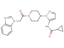 N-(1-{1-[2-(1H-benzimidazol-1-yl)acetyl]-4-piperidinyl}-1H-pyrazol-5-yl)cyclopropanecarboxamide
