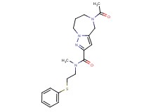 5-acetyl-N-methyl-N-[2-(phenylthio)ethyl]-5,6,7,8-tetrahydro-4H-pyrazolo[1,5-a][1,4]diazepine-2-carboxamide
