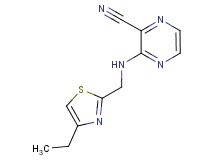 3-{[(4-ethyl-1,3-thiazol-2-yl)methyl]amino}-2-pyrazinecarbonitrile