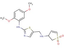 N-(2,5-dimethoxyphenyl)-5-{[(1,1-dioxido-2,3-dihydro-3-thienyl)amino]methyl}-1,3-thiazol-2-amine