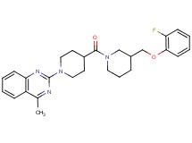 2-[4-({3-[(2-fluorophenoxy)methyl]-1-piperidinyl}carbonyl)-1-piperidinyl]-4-methylquinazoline