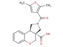 (3aR*,9bR*)-2-(2,5-dimethyl-3-furoyl)-1,2,3,9b-tetrahydrochromeno[3,4-c]pyrrole-3a(4H)-carboxylic acid