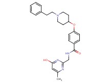 N-[(4-hydroxy-6-methyl-2-pyrimidinyl)methyl]-4-{[1-(2-phenylethyl)-4-piperidinyl]oxy}benzamide