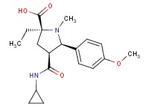 (2S*,4S*,5R*)-4-[(cyclopropylamino)carbonyl]-2-ethyl-5-(4-methoxyphenyl)-1-methylpyrrolidine-2-carboxylic acid