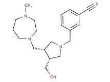 3-({(3R*,4S*)-3-(hydroxymethyl)-4-[(4-methyl-1,4-diazepan-1-yl)methyl]pyrrolidin-1-yl}methyl)benzonitrile