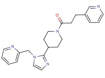 2-({2-[1-(3-pyridin-3-ylpropanoyl)piperidin-4-yl]-1H-imidazol-1-yl}methyl)pyridine