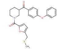 (1-{5-[(methylthio)methyl]-2-furoyl}-3-piperidinyl)(4-phenoxyphenyl)methanone