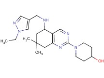 1-(5-{[(1-ethyl-1H-pyrazol-4-yl)methyl]amino}-7,7-dimethyl-5,6,7,8-tetrahydro-2-quinazolinyl)-4-piperidinol