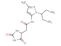 2-(2,5-dioxoimidazolidin-4-yl)-N-[1-(1-ethylpropyl)-3-methyl-1H-pyrazol-5-yl]acetamide