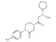 4-(N-cyclopentyl-N-methylglycyl)-1-(4-methylphenyl)-2-piperazinone