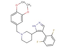 3-[4-(2,6-difluorophenyl)-1H-pyrazol-5-yl]-1-(3,4-dimethoxybenzyl)piperidine