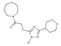 1-{3-[3-(tetrahydro-2H-pyran-4-yl)-1H-1,2,4-triazol-5-yl]propanoyl}azepane