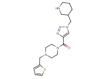 1-{[1-(piperidin-3-ylmethyl)-1H-1,2,3-triazol-4-yl]carbonyl}-4-(2-thienylmethyl)piperazine