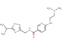 6-{[2-(dimethylamino)ethyl]amino}-N-[(5-isopropyl-1,2,4-oxadiazol-3-yl)methyl]nicotinamide