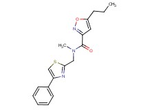 N-methyl-N-[(4-phenyl-1,3-thiazol-2-yl)methyl]-5-propyl-3-isoxazolecarboxamide