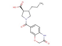 (3S*,4S*)-1-[(3-oxo-3,4-dihydro-2H-1,4-benzoxazin-7-yl)carbonyl]-4-propyl-3-pyrrolidinecarboxylic acid