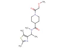 N-[1-(2,5-dimethyl-1,3-thiazol-4-yl)ethyl]-1-(methoxyacetyl)-N-methyl-4-piperidinecarboxamide