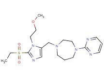 1-{[2-(ethylsulfonyl)-1-(2-methoxyethyl)-1H-imidazol-5-yl]methyl}-4-(2-pyrimidinyl)-1,4-diazepane