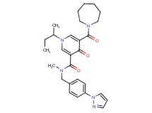 5-(1-azepanylcarbonyl)-1-sec-butyl-N-methyl-4-oxo-N-[4-(1H-pyrazol-1-yl)benzyl]-1,4-dihydro-3-pyridinecarboxamide