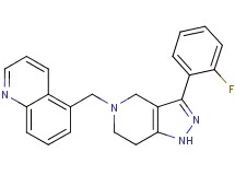 5-{[3-(2-fluorophenyl)-1,4,6,7-tetrahydro-5H-pyrazolo[4,3-c]pyridin-5-yl]methyl}quinoline